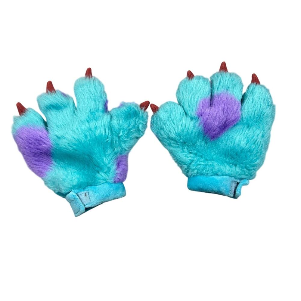Disney Monsters Inc Sulley Paw Costume Gloves Plush Claws 4-6